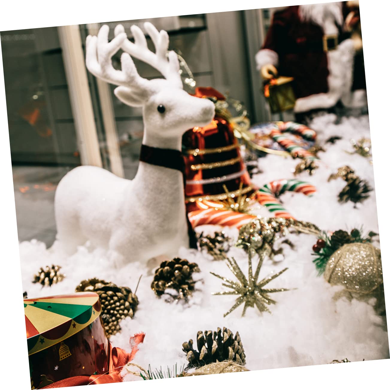 MAGICLULU 3 Blätter Weihnachtsschnee Baumwolle Schneedecke Künstlicher Schnee Weihnachtsbaum Weihnachten Schneeflocken Ornamente Sofortig Schneeball Im Freien Weihnachtsdeko Weiß