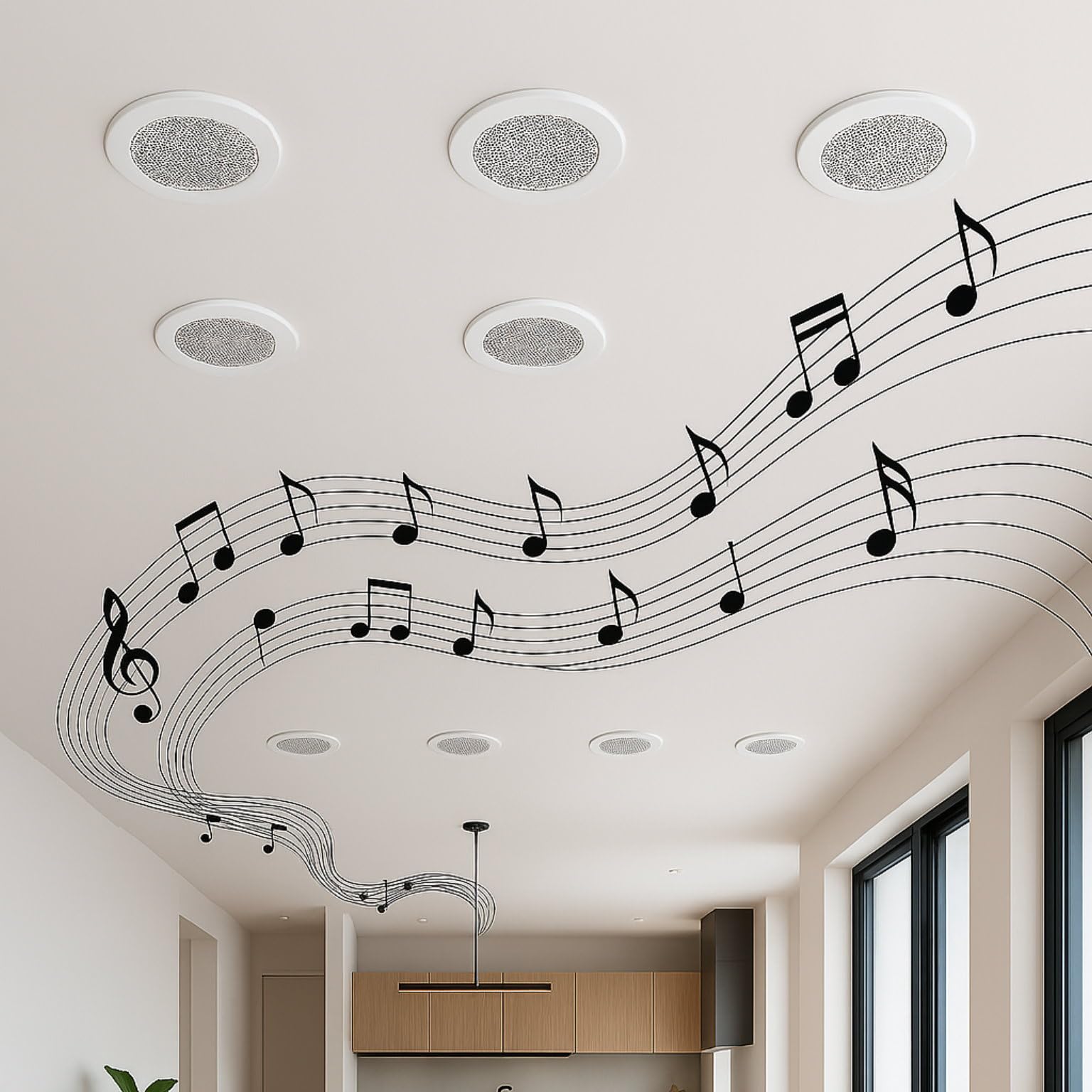 Lunivers Haut-parleur encastrable entièrement en métal, 18 W RMS, puissance musicale 80 W