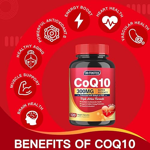 Miniatura 5 de CoQ10 300mg con PQQ y Shilajit - Potente antioxidante para la salud del corazón y el cerebro y la producción de energía - Alta absorción con