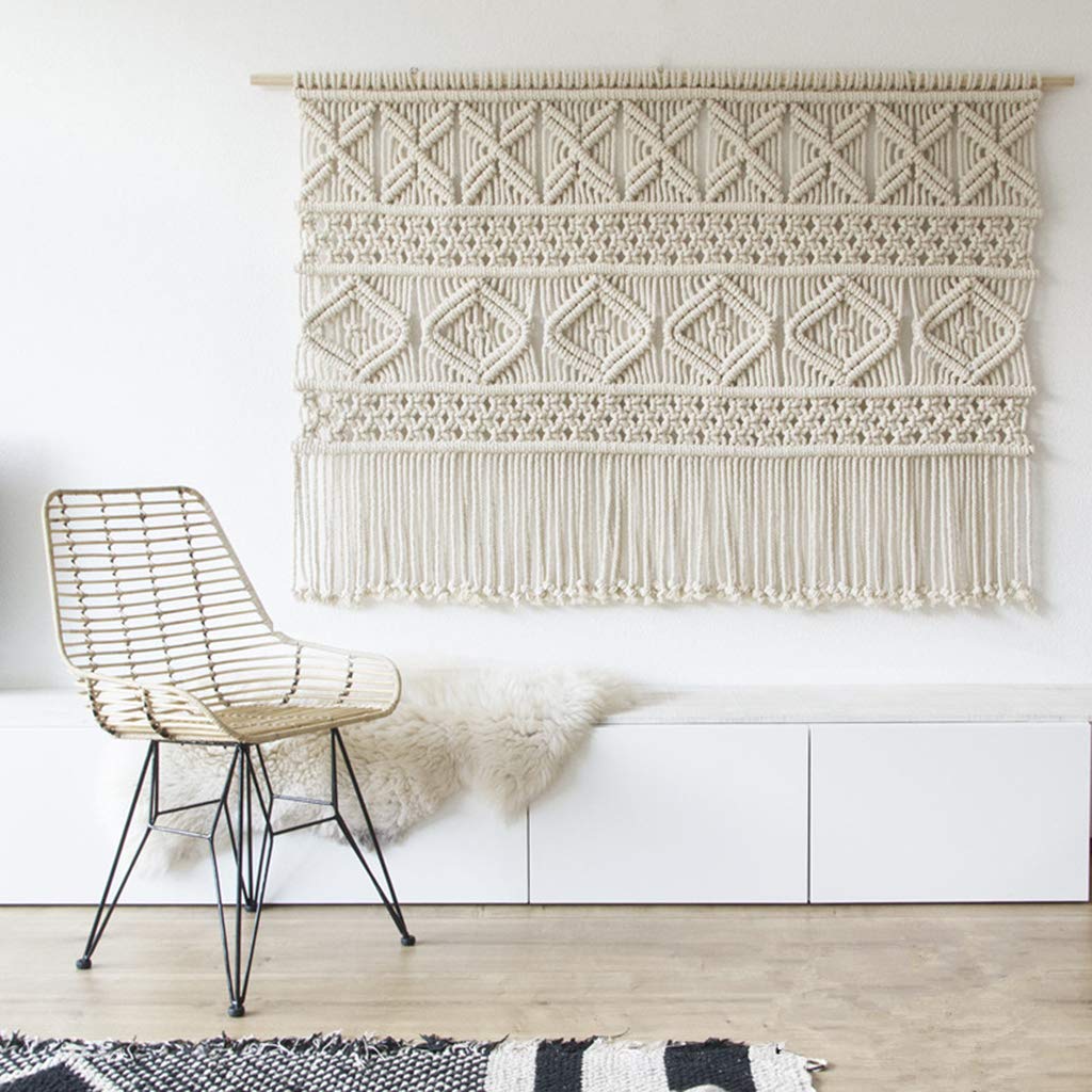 Tapisserie en macramé tissée à la main - France Tapisserie en macramé tissée à la main - France