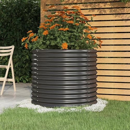 Jardinière Surélevée Acier Enduit de Poudre 80x80x68 cm A WIFESE