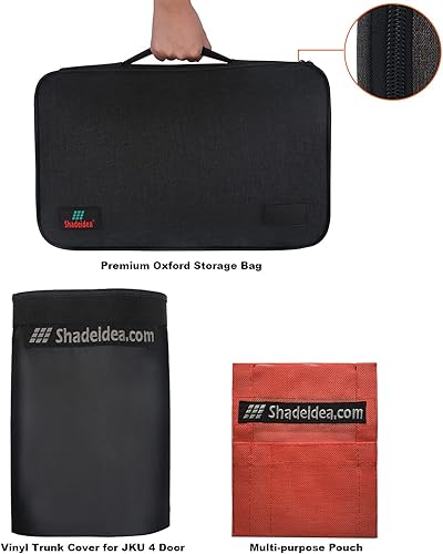 Miniatura 5 de Shadeidea - Cubierta tonneau para el Jeep Wrangler JK de 4 puertas, cubierta Ton para el maletero trasero del JKU (2007-2018), cubierta para la