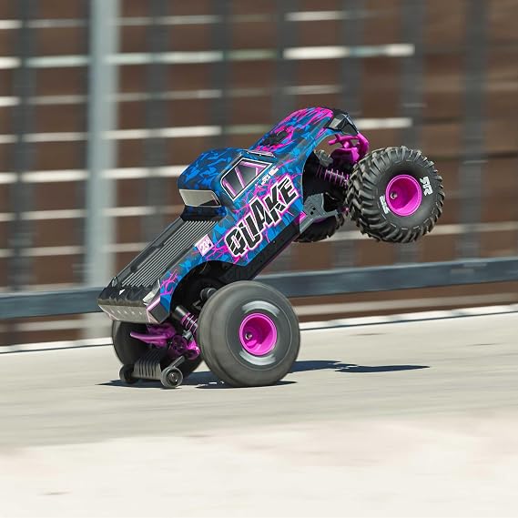 ARRMA RC Truck 1/10 Quake 223S 2WD RTR (Battery and Charger Not Included) Brushless Monster Truck, Purple, ARA3537T3