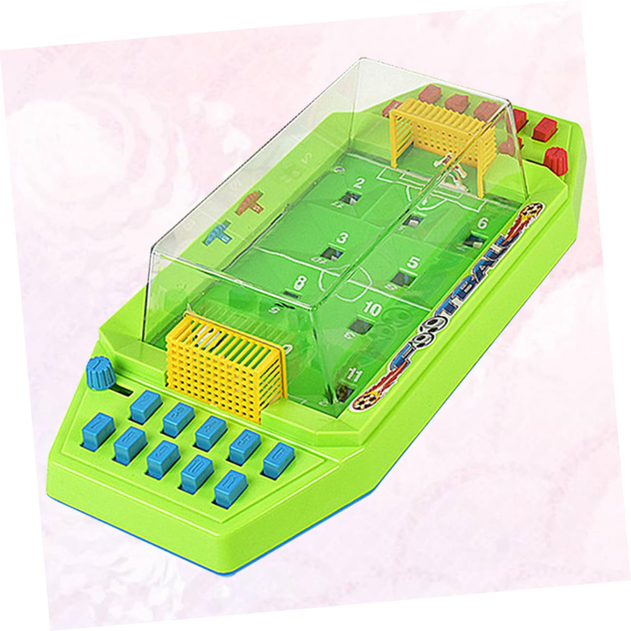 Gioco Calcio da Tavolo Mini da Scrivania Verde in Abs per Ragazzo Ragazza | Doppio Confronto, Formato Compatto, senza Batteria, Gioco Educativo Controllo Mano-occhio