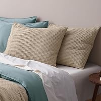 Vista 28 de PHF Fundas de almohada ultra suaves con tejido de gofre, tamaño King, sin inserto, paquete de 2 fundas de almohada de 20" x 36", fundas de almohada