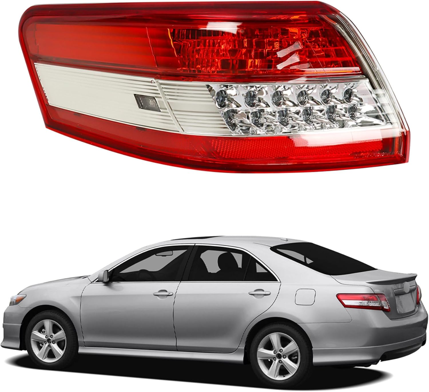 waltyotur Brake Tail Light Left Driver Side Replacement for 2010 2011 Camry Taillights 8156006340 TO2804106