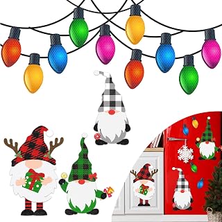 23 PCS Christmas Reflective Car Magnets Decorations, Reflective Christmas Bulb Car Magnets Set, Christmas Refrigerator Decorations Magnets, Christmas Car Decorations Accessories (10 Bulbs+10 Wires)