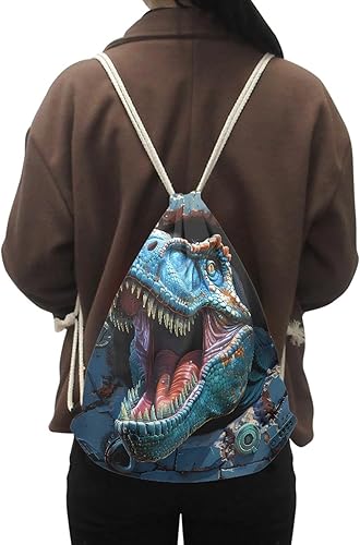 Miniatura 2 de AFPANQZ Mochila con cordón de diseño de animales geniales, mochila casual para viajes, deportes, bolsa de cincha para hombres, mujeres, niños y