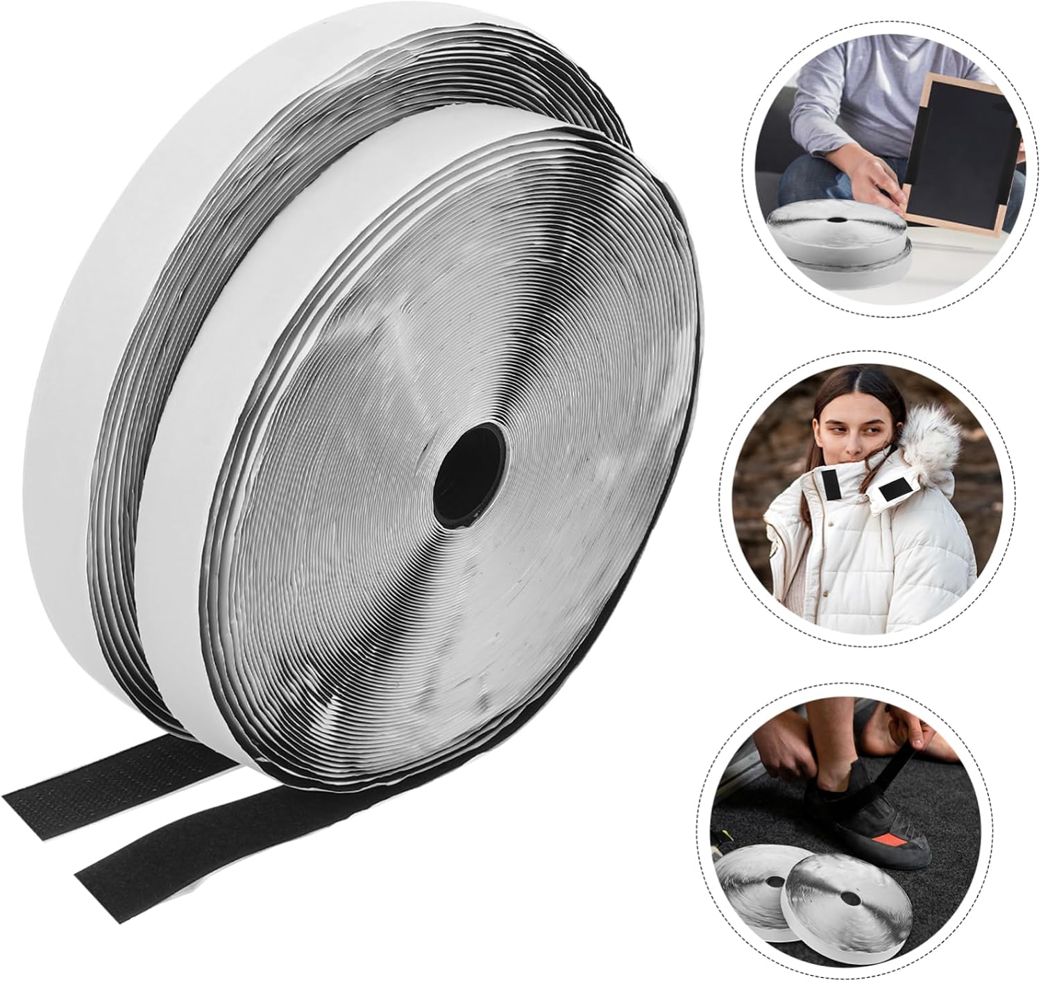 1set Adhesive Hook and Strips Self-Adhesive Fasteners for Home Crafting and Projects Easy to Use Versatile and