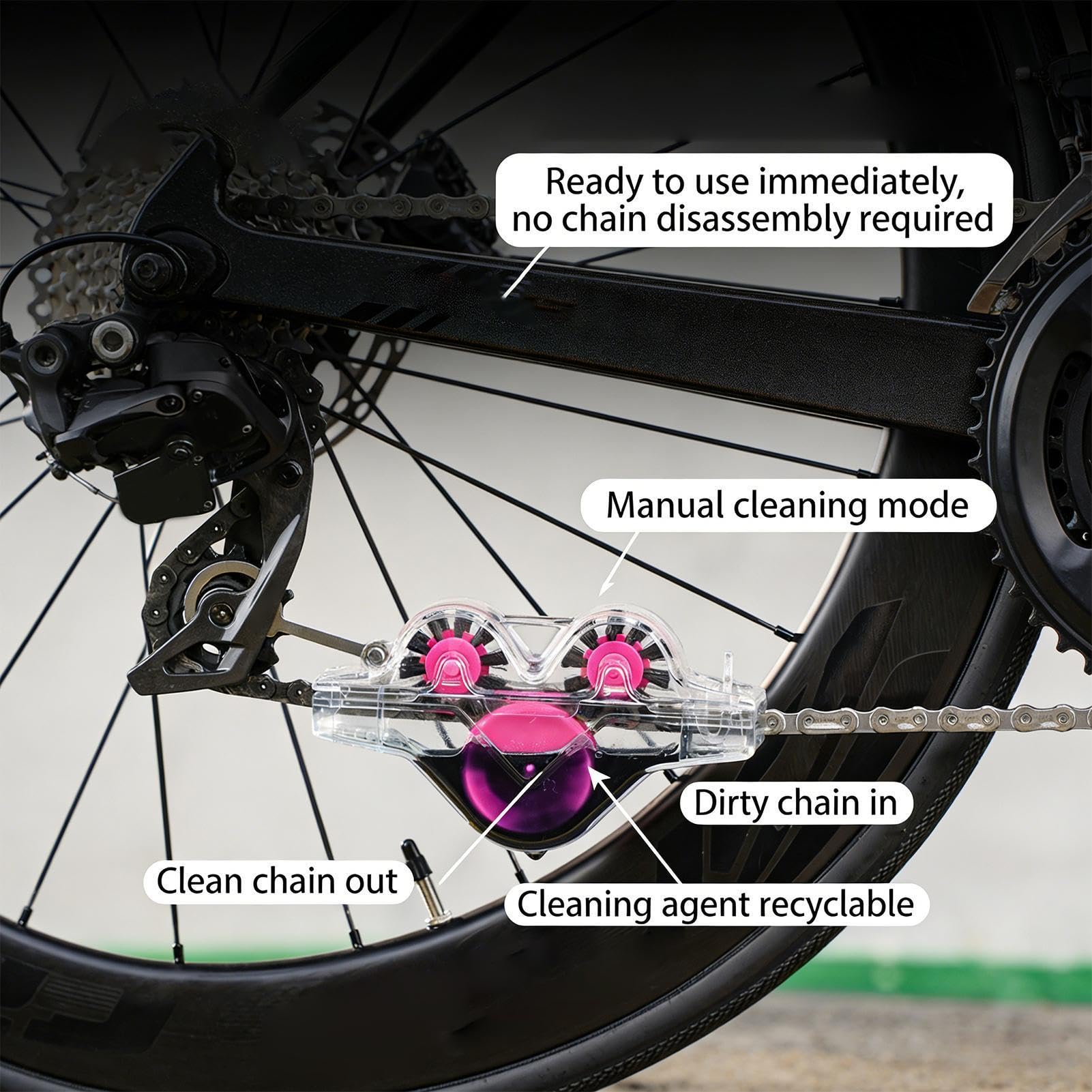 Pulitore per Catena di Bicicletta Spazzola per Bicicletta