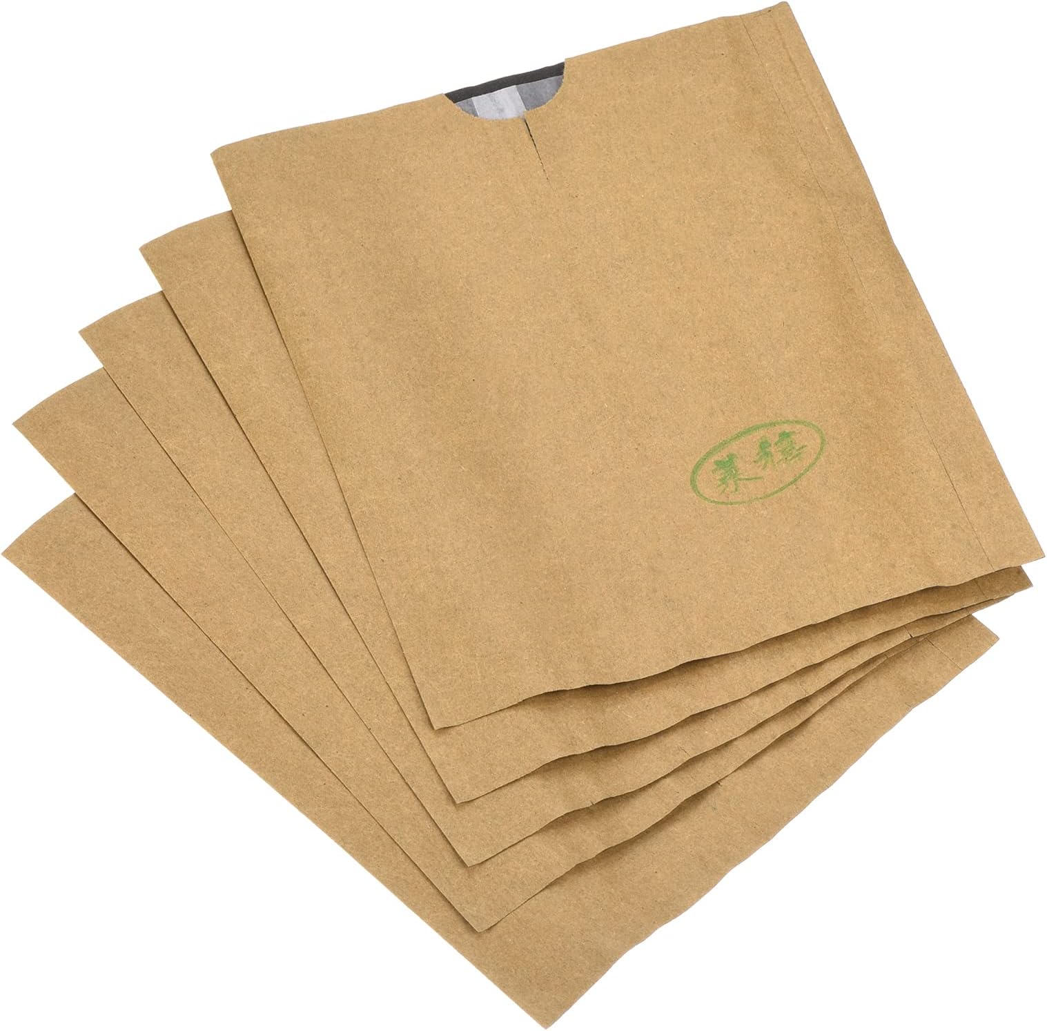 MECCANIXITY Fruit Protection Bags 18x15cm Paper Rectangle Fruit Cover Bags for Fruit Flower Protecting Yellow/White Pack of 100