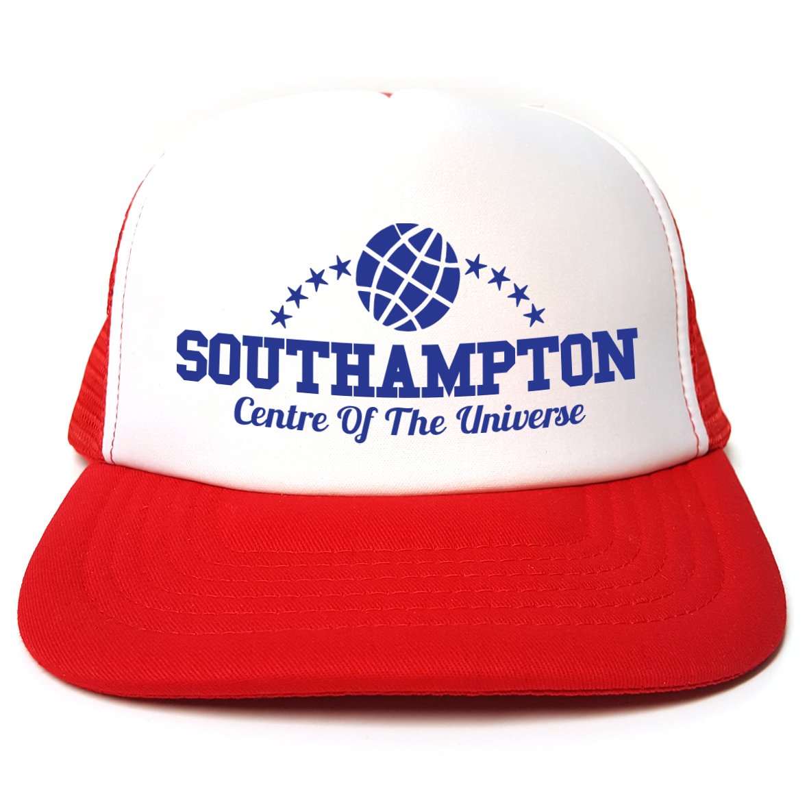 Rocket Fuel 'Southampton - Centre of The Universe' Funny Printed Trucker Cap - Red