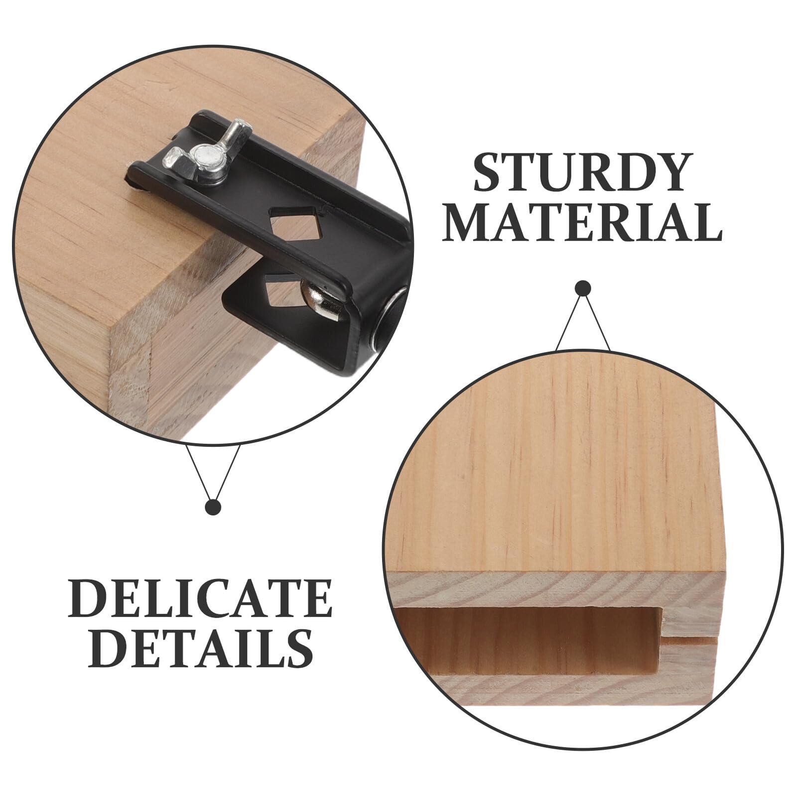 GARVALON Strumento Percussione Campanaccio Quadrato in Legno Design Artigianale, Risonanza Fine e Supporto per Batteria, per Lezioni Musicali e Ensemble Scolastici