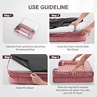 Vista 7 de FURTIME Cama ortopédica para perros extra grandes – Sofá cama impermeable XL para perro, cama de espuma de apoyo ultra cómoda con funda extraíble