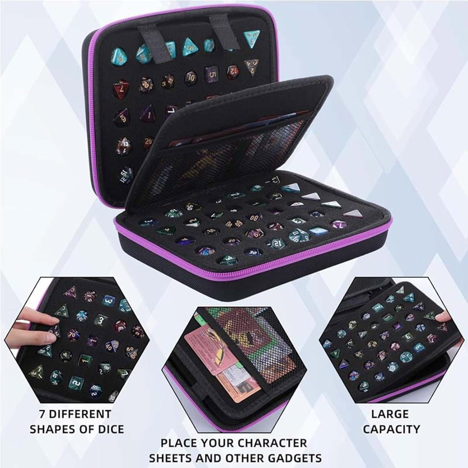 Heavy Type Dices Carriers Box With Interchangeable Grids Tray And Grip Handle Tray Accessories Portable Organizers