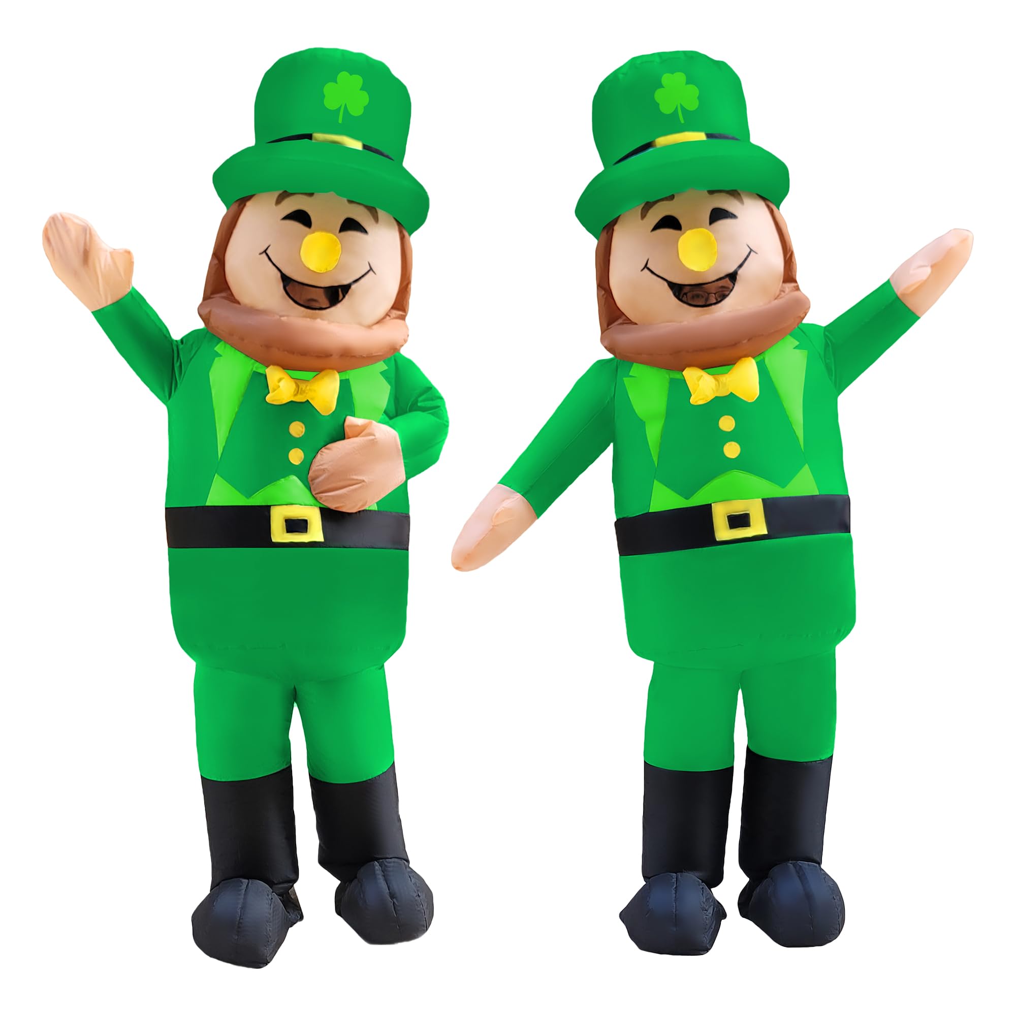 St Patricks Day Outfit Inflatable Costume Inflatable Leprechaun Blow-up Costume for Adlut St Patricks Day Halloween St Particks
