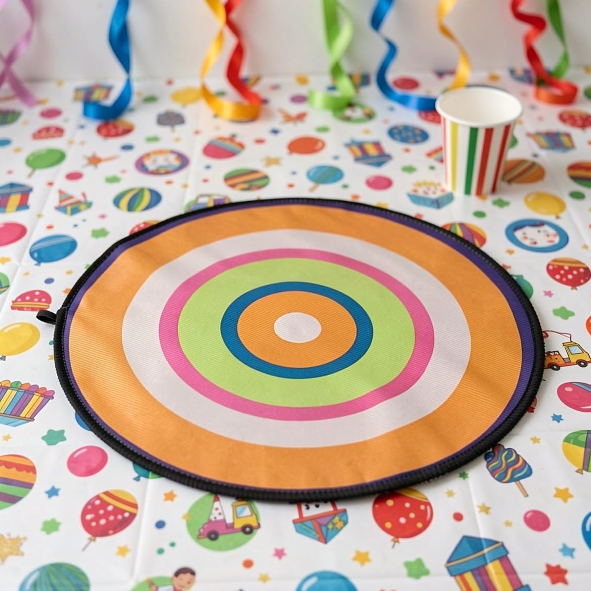 Gadpiparty 8 Piezas Alfombra para Zona de Juegos Circular Multicolor de