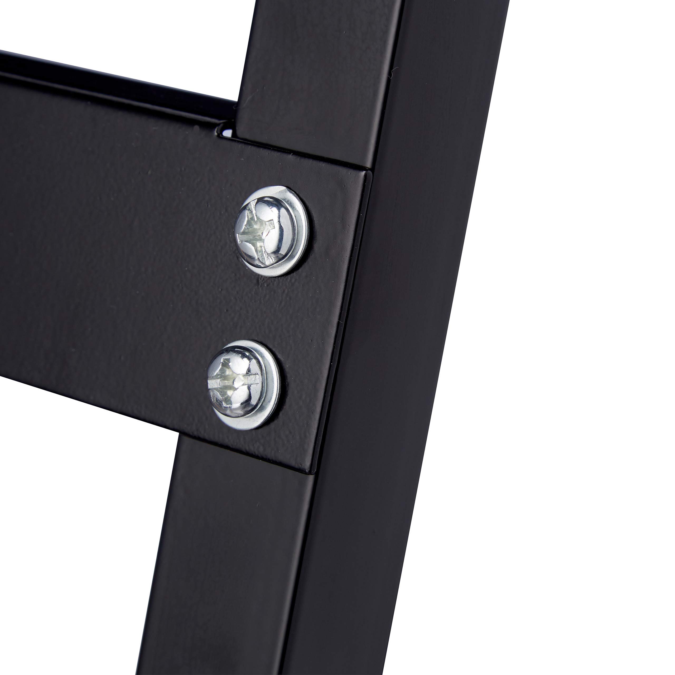 Relaxdays Cavalletto da Lavoro, Set da 2, Banco da Lavoro Resistente, max. 200kg, 80-130cm, Pieghevole, Nero-Argento