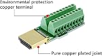SinLoon HDMI Adaptateur sans soudure plaqué or HDMI Connecteur de câble d'extension Signals Terminal Breakout Board Connexion de soudure gratuite avec visseuse en plastique