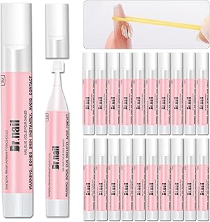 20 Pcs Nail Glue Set for Acrylic Press On Nails Tip Super Strong Glue for Fake Nails Professional Adhesive Super Bond Fast Drying Glues Long Lasting 0.07oz No Need for UV Lamp