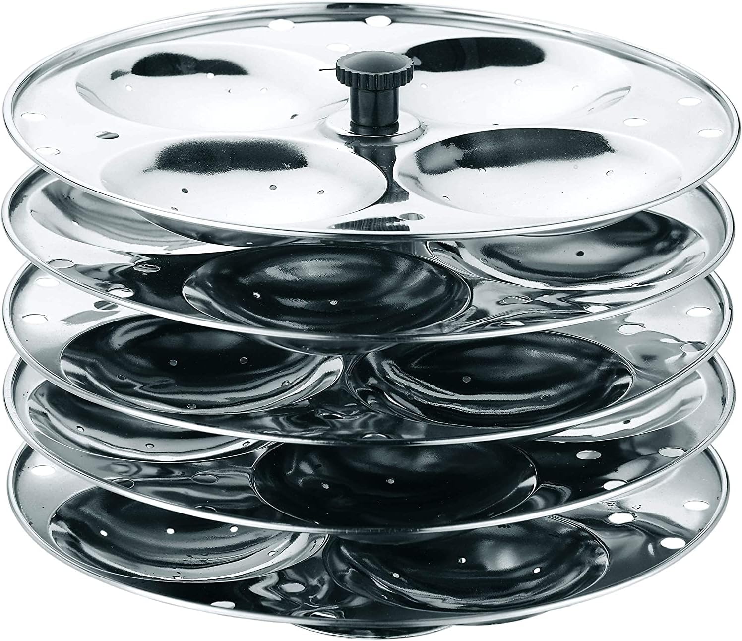 Vinod Professional Idli Stand 5 Tier Stand Makes up to 20 Idlis Easy Cleaning Stainless