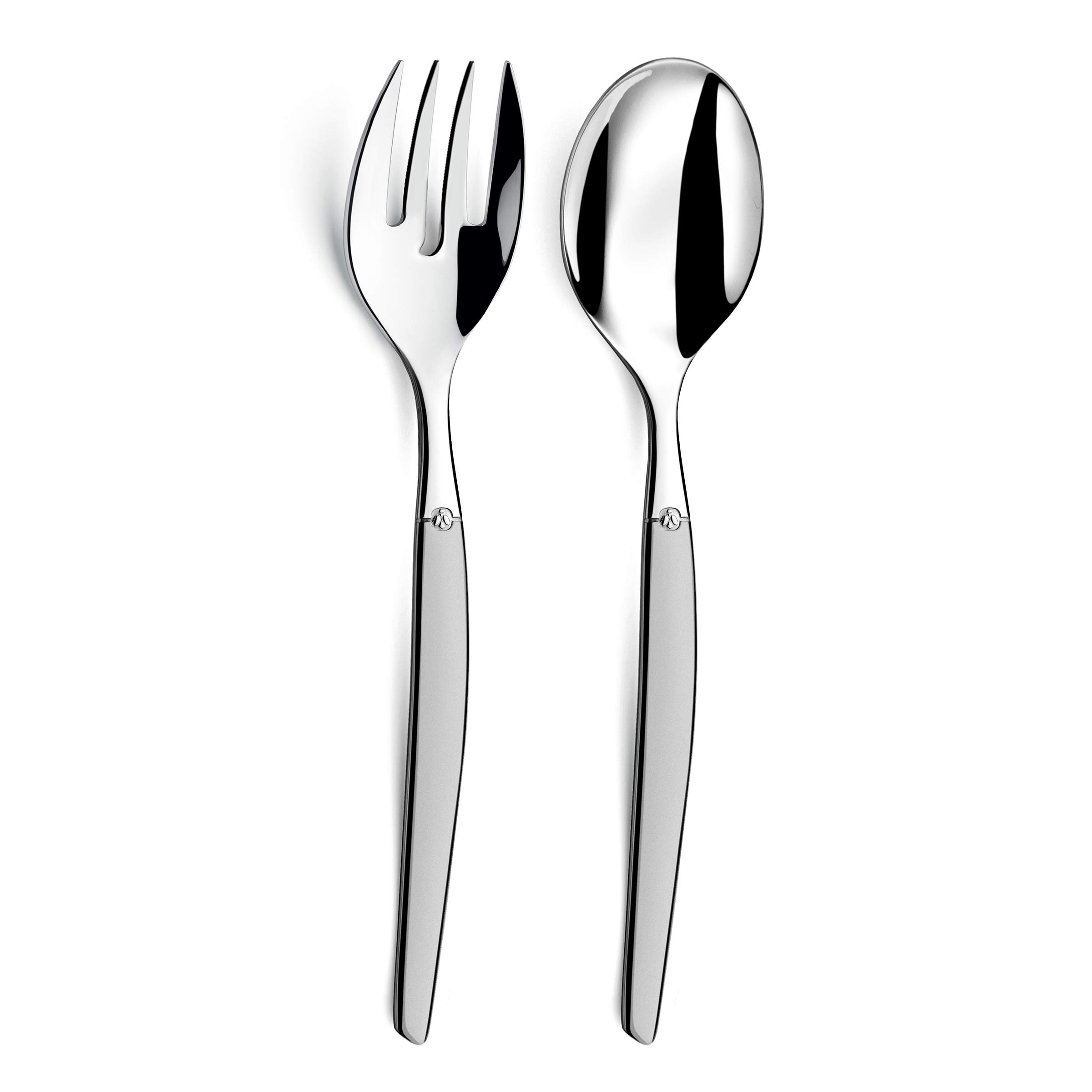 Lou Laguiole 251306V000A23 Jet Sablé 2 Salad Servers, Stainless Steel 18/0, Satin