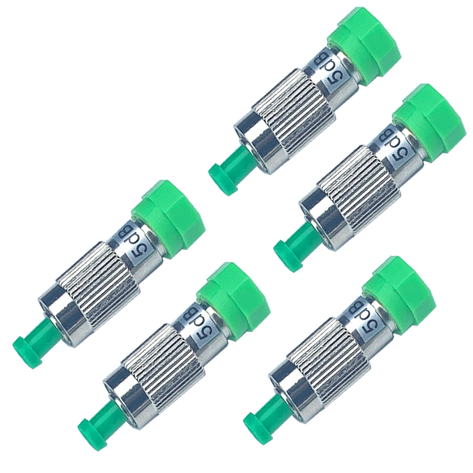GwliUni 5 x 5 dB FC für APC Glasfaser-Dämpfungsglied, Faser-Signaldämpfungskonverter, FC-Hülseneinsätze