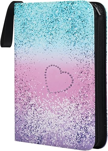 Miniatura 7 de Carpeta de 4 bolsillos para 400 tarjetas, patrón abstracto de arco iris