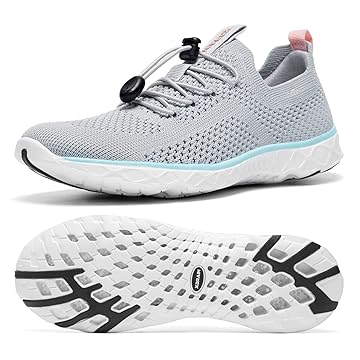 KOLILI Sapatos aquáticos femininos estilosos, tênis de caminhada com suporte de arco, melhor para esportes aquáticos, viagens e caminhadas