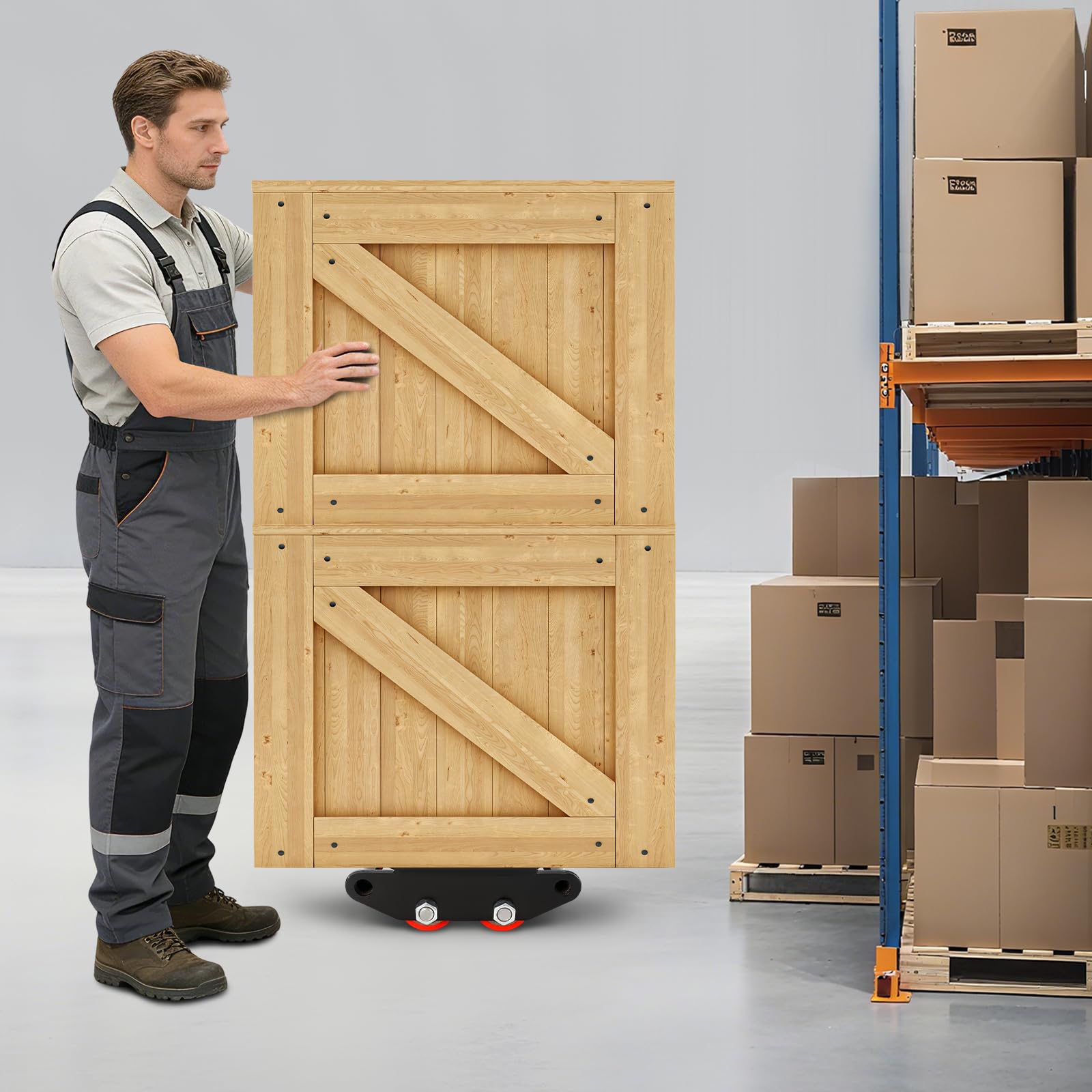 Trasloco di macchine 6T,Carrello di trasporto carico pesante,Carrelli di movimentazione auto,Rotazione a 360°,ruote silenziose PU, spostamento facile per mobili,macchina,oggetti pesanti,Nero