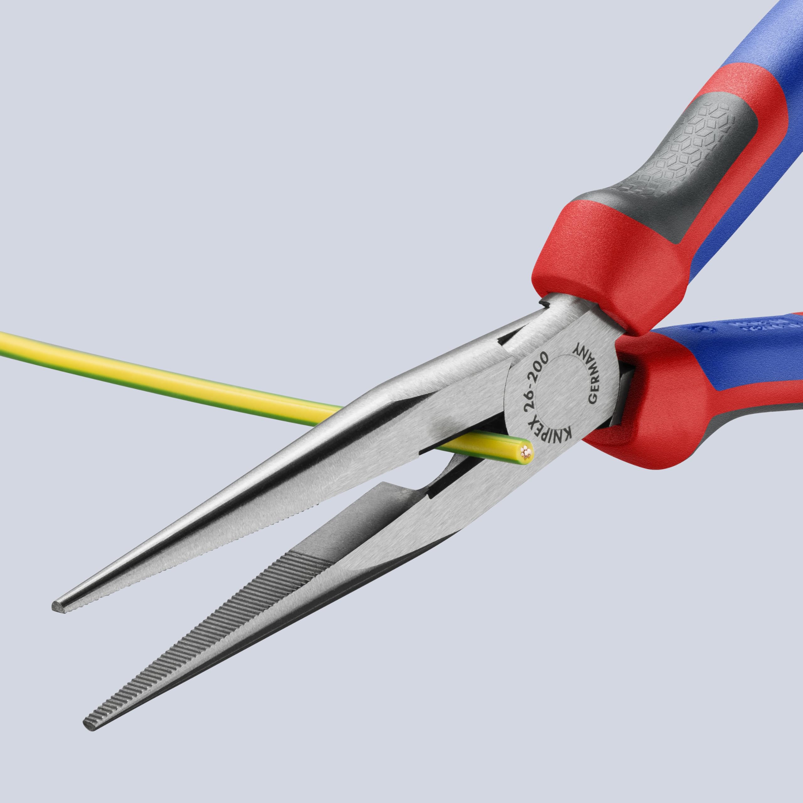 Knipex 2612200SBA Spitzzange mit Schneider mit Komfortgriff, 8 Zoll