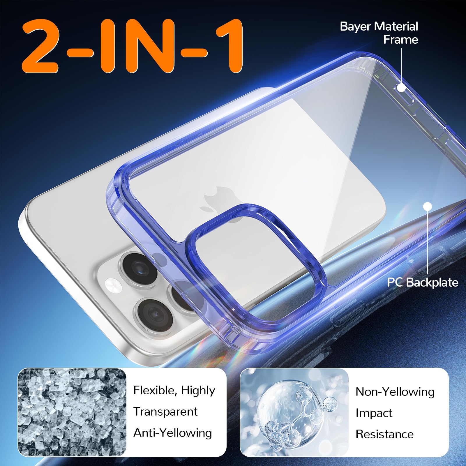 Clear Case for iPhone 15, Ultra Thin, Shockproof TPU Cover, Anti-Yellowing, Crystal Clear, Phone Case for Apple iPhone 15 - Clear — view 87