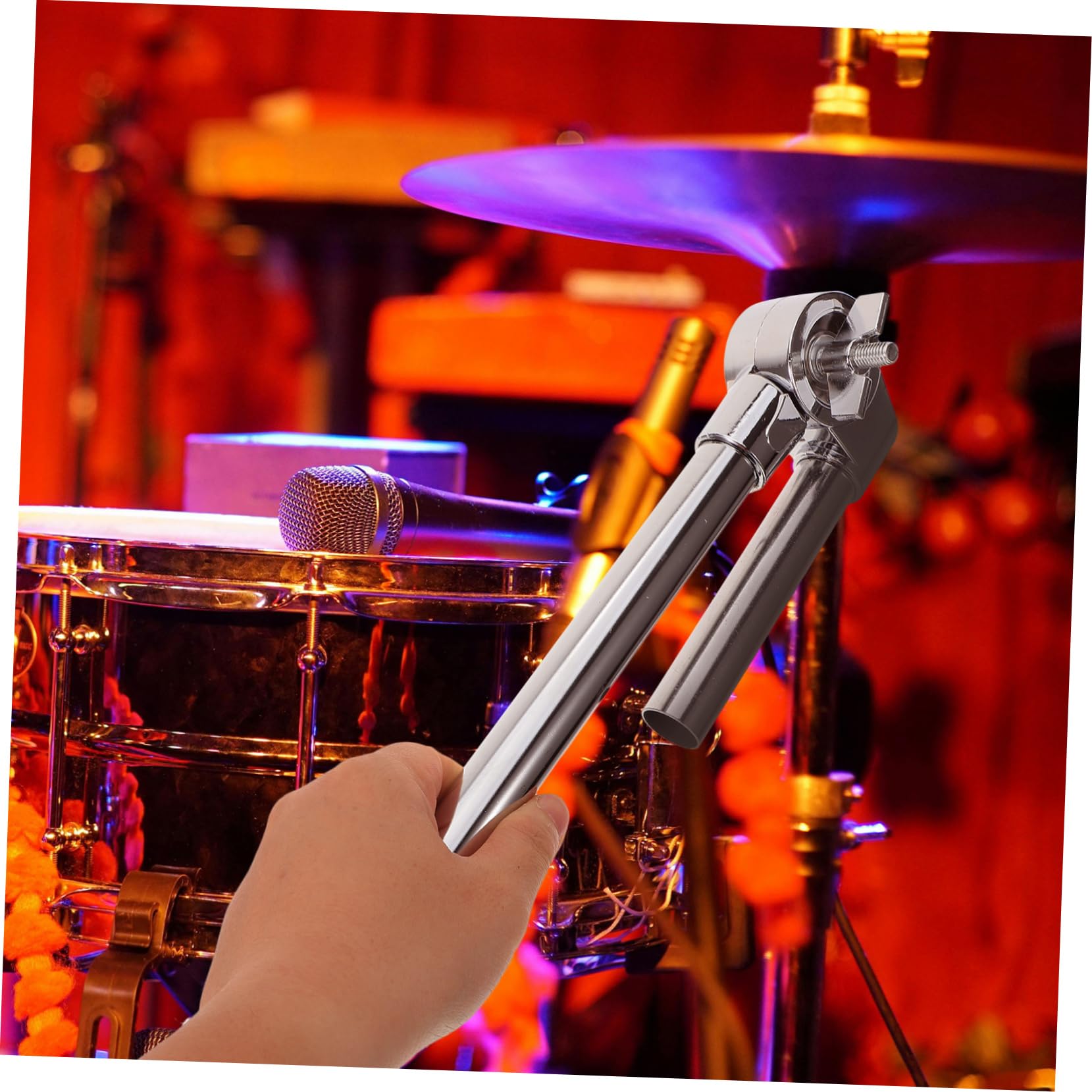 Hemoton Drum Set Percussion Rack Stand Mount Drum Mounting Tom Bracket for Stands and Hardware