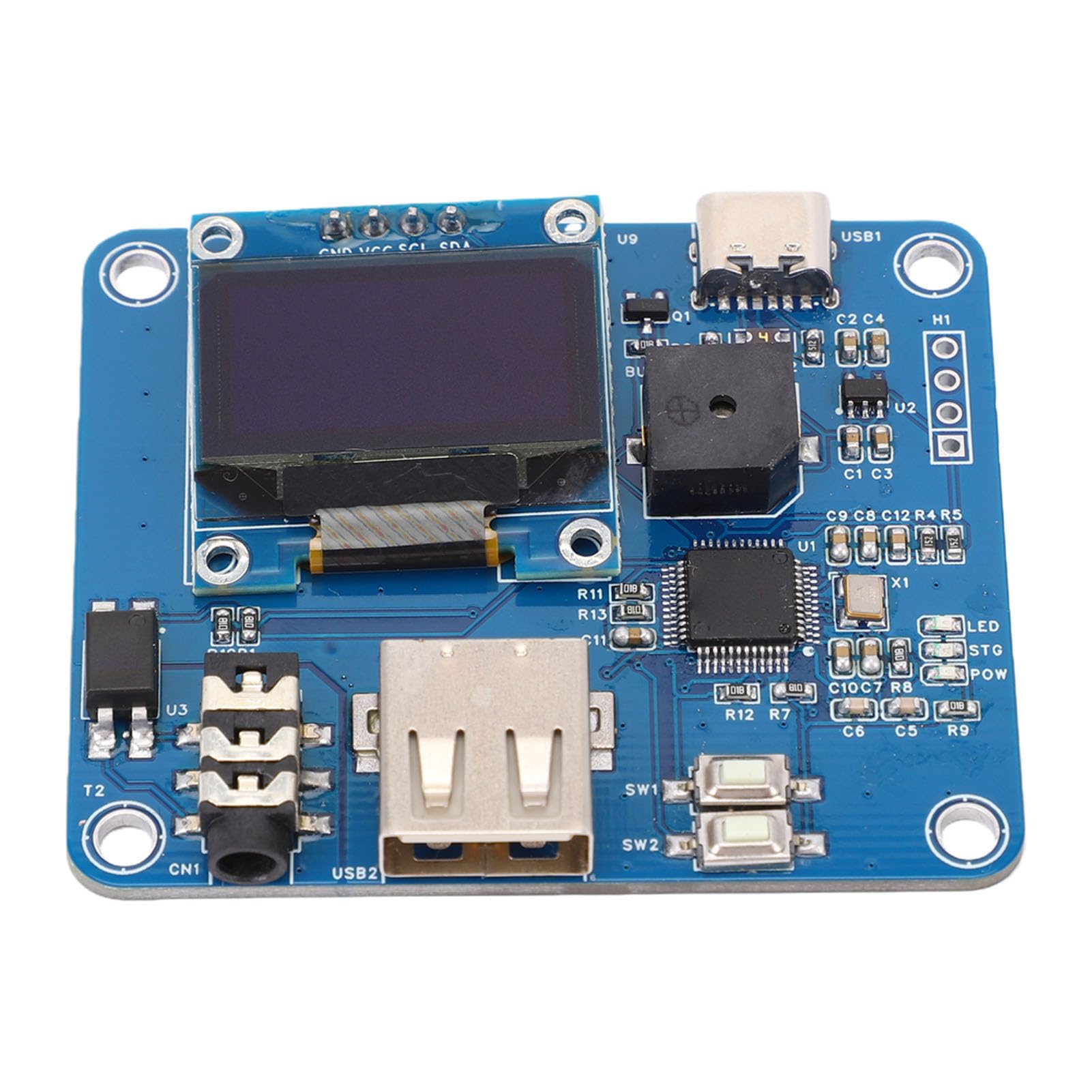 WALFRONT CW Trainer Interfaz USB Dispositivo de Práctica de Código Morse Teclado de Ejercicio de Código de Práctica de Telégrafo con Pantalla LED Orgánica