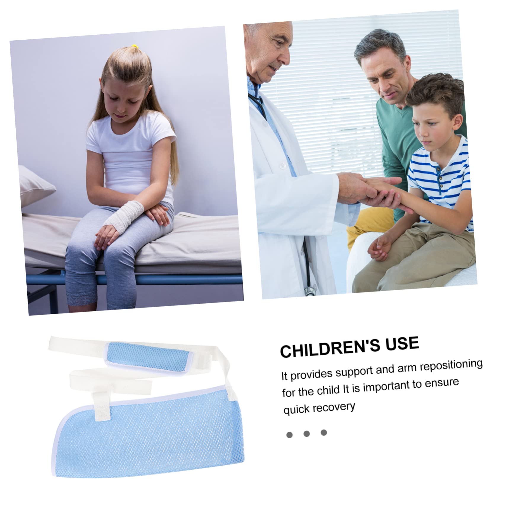 KICHOUSE Children's Arm Sling Shoulder Immobilizer Sling Right Arm Sling Arm Support Arm Sling for Arm Sling for Elbow Injury Elbow Sling Shoulder Sling Immobilizer Sky-Blue Net