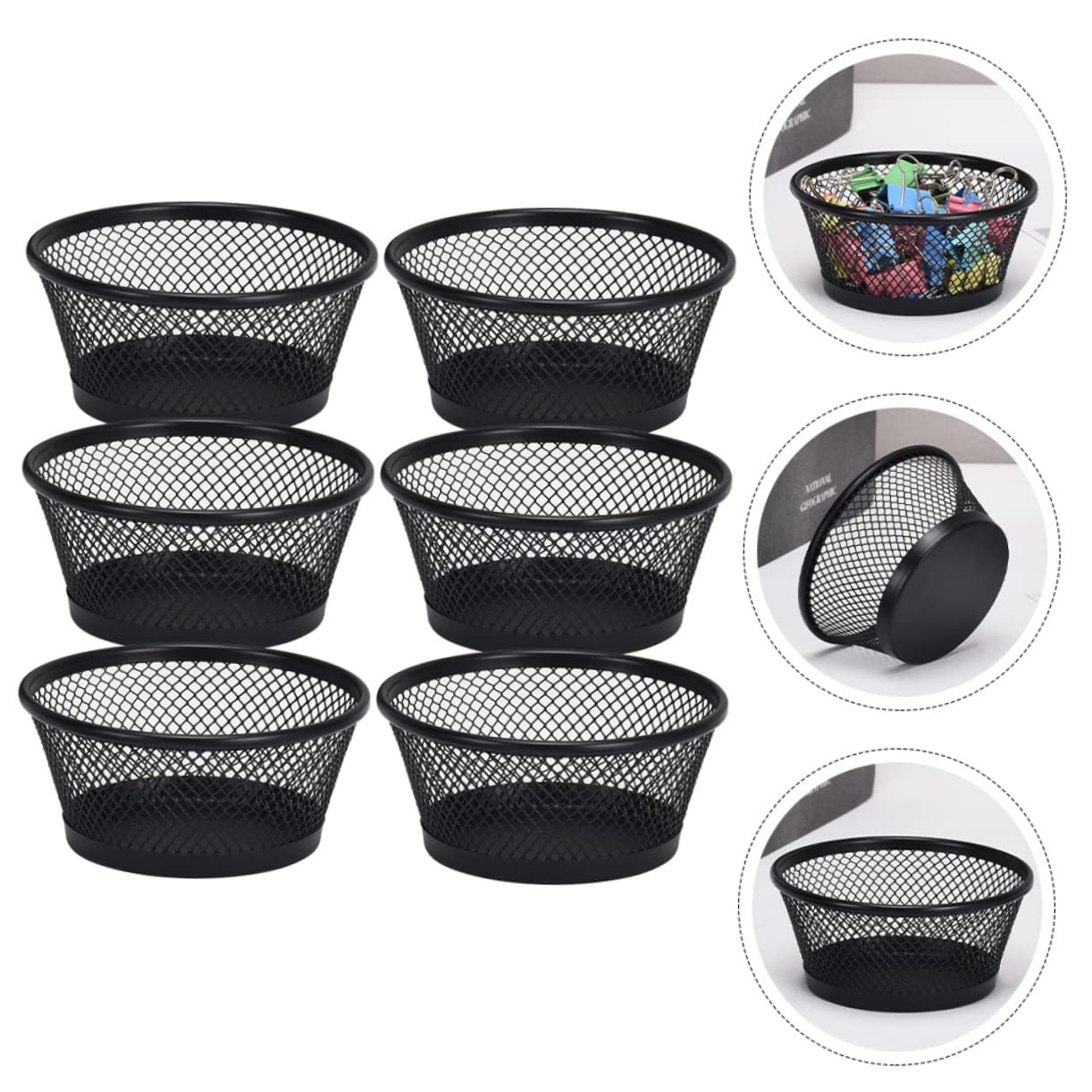 DOITOOL 30 Pezzi Graffette in in Ferro Elegante e Compatto Organizer Scrivania per Cancelleria e Piccoli Accessori per Graffette e Oggetti Vari