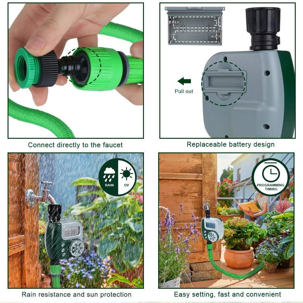 Controllore Automatico Plastica Garden Watering Timer di irrigazione controllore programmabile elettronico Automatico casa Hose Rubinetto Autoplay 2019 (Color : Style 1)