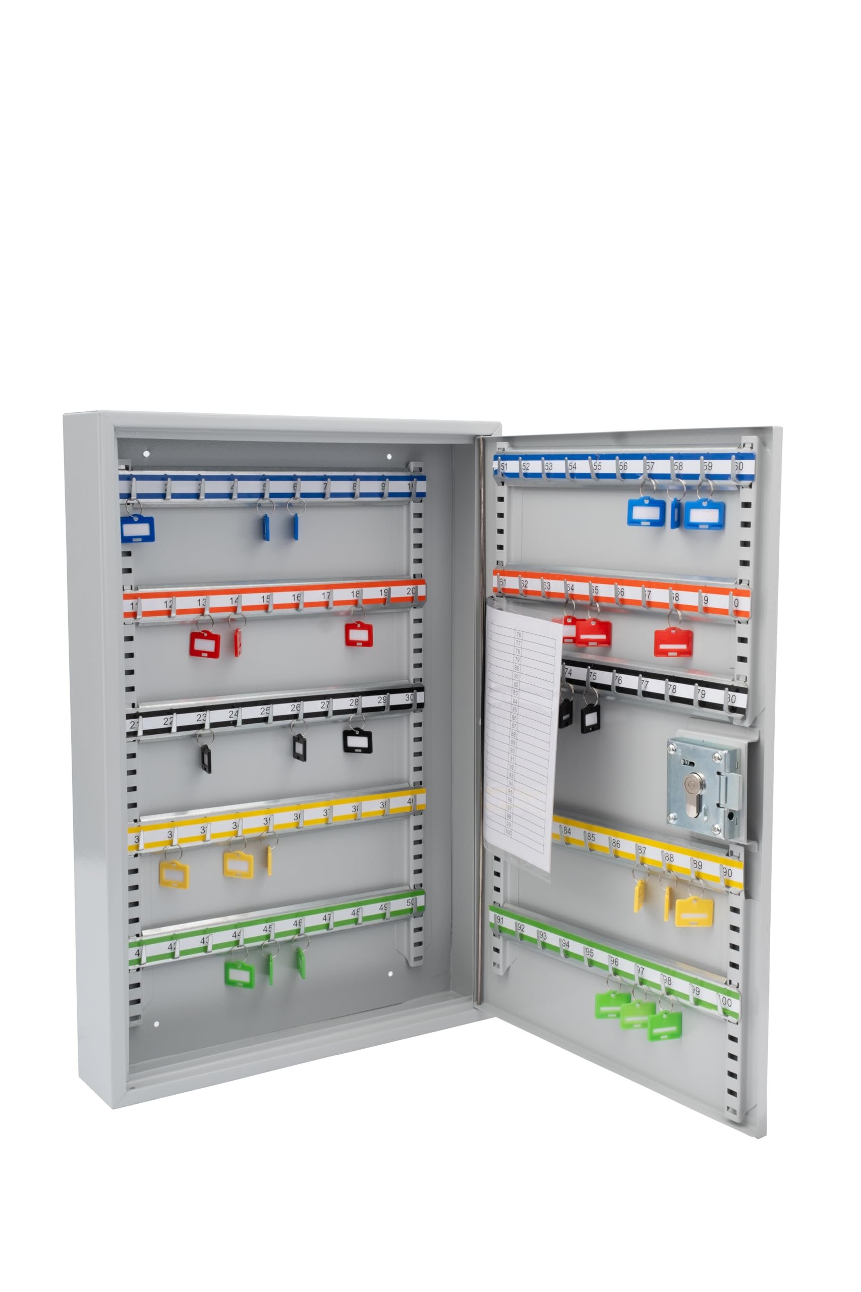 Burg-Wachter Euro Cylinder 100 Key Cabinet, Light Gray