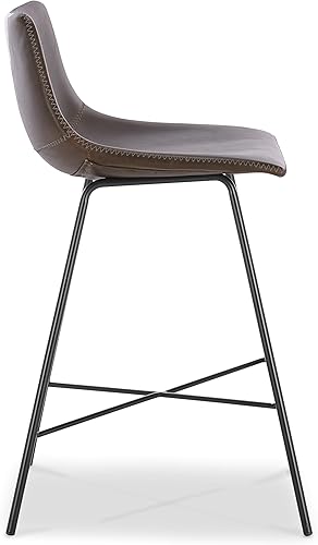 Miniatura 7 de POLY & BARK Paxton - Taburete de bar de 29 pulgadas en color tostado, juego de 3