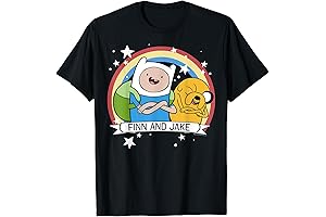 Adventure Time Finn And Jake Rainbow Stars Portrait T-Shirt