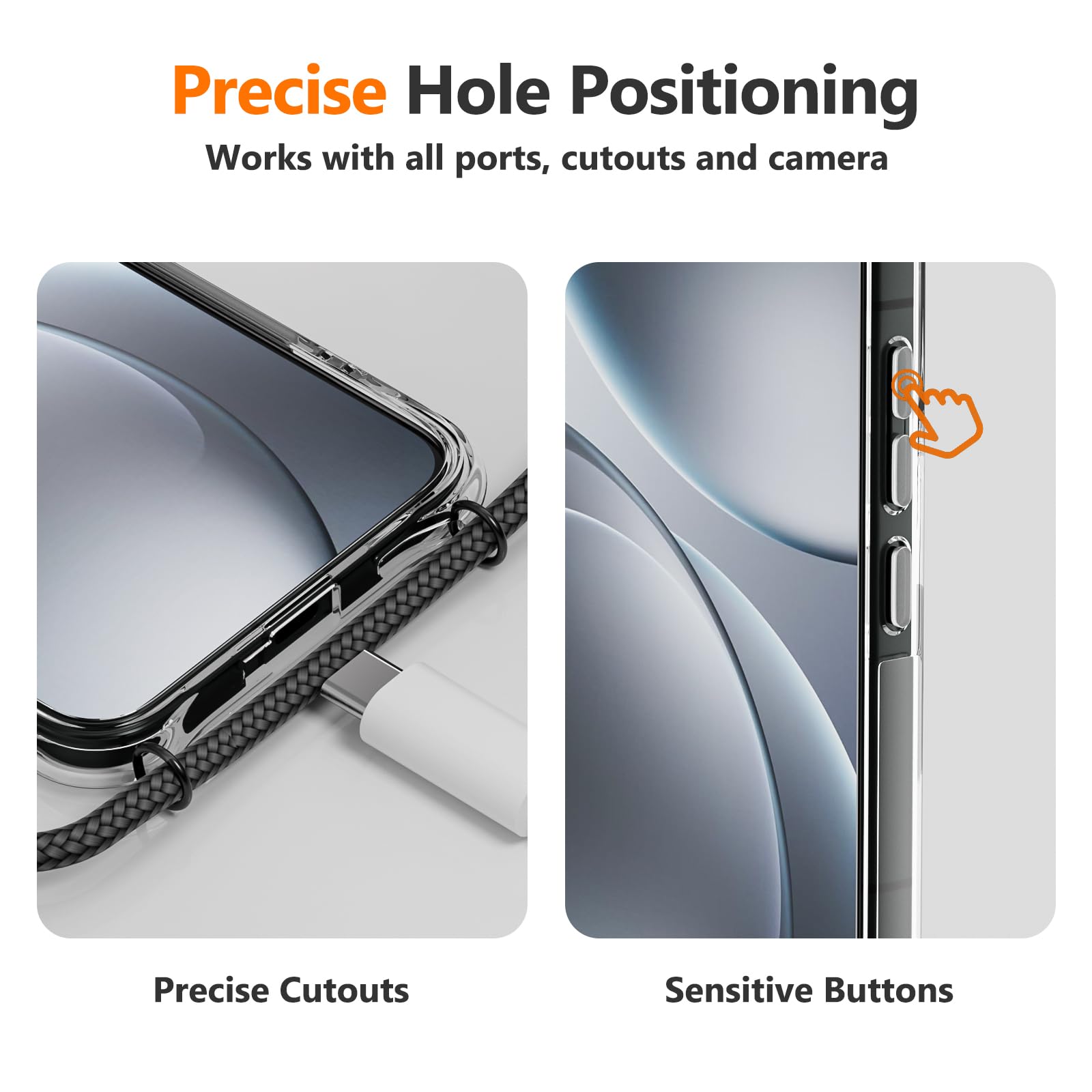 Etui kompatybilne ze sznurkiem Xiaomi Poco F8 Ultra, niebieskie | Etui na telefon ze smyczą, przezroczyste, silikonowe, odporne na uderzenia, poduszki powietrzne, wzmocnione rogi