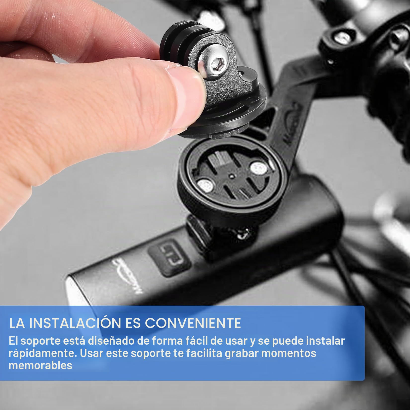 1 Juego Soporte Universal para Gopro y, Montaje para Bicicleta de Cámara de Acción y Computadora, Compatible con Edge (Distancia Entre Agujeros 22-24mm)