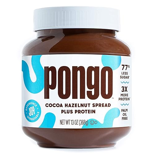 Pongo Proteína para untar de cacao avellana baja en azúcar y baja en carbohidratos sabor natural apto para dieta cetogénica para desayunos
