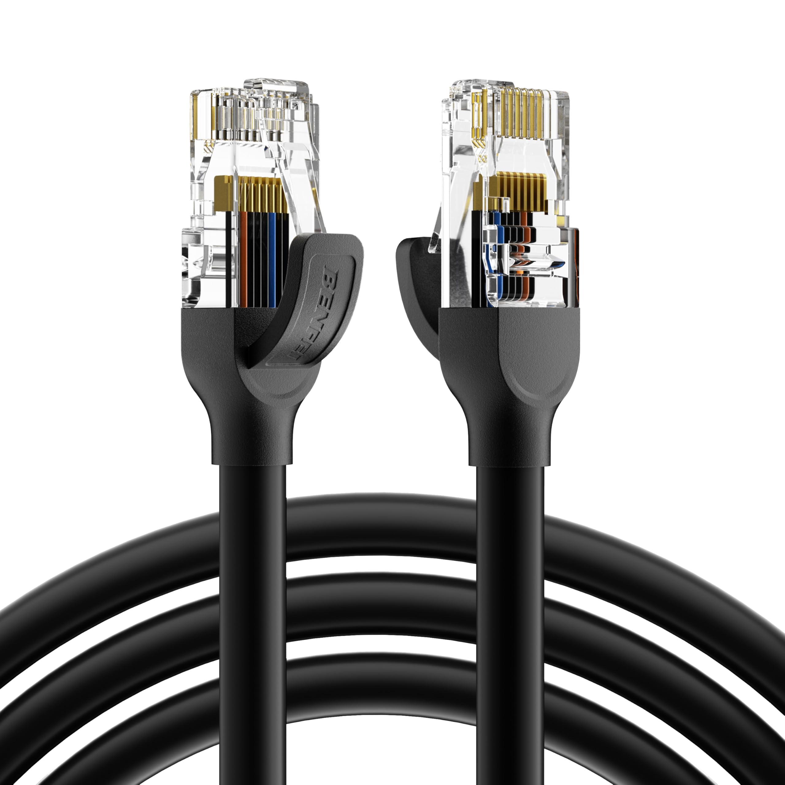 BENFEI Cat 6 Ethernet Cable 100 Feet, 250MHz 10Gbps Network Cable, RJ45 LAN Cable for 10/100/1000/10000 Mbps Network, Compatible with Router, Modem, Gaming Console, Streaming Devices, Laptop, PC