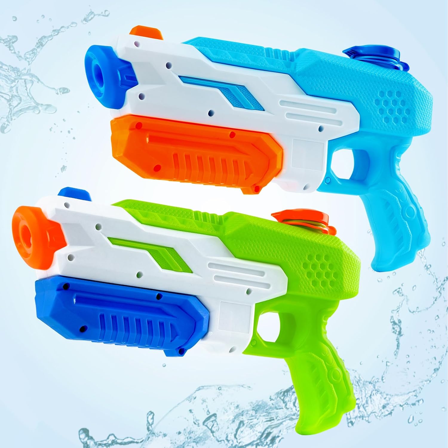 2 Pack Water Gun Set for Kids and Adults, Super Water Gun 600ml Large Capacity, 35 FT Long Range, Pool Beach Powerful Water Toys