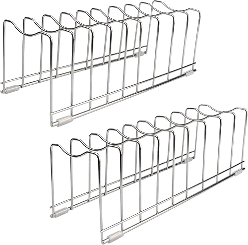 FLSEPAMB Organizador de tapa para ollas, organizador de tapa para ollas de cocina, adecuado para platos de platos, tablas de cortar, ollas y