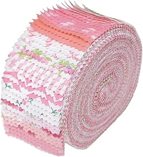 Jelly Roll Fabric Strips for Quilting, Crafting, and Sewing, 42 Strip Assorted Bundle, Soft