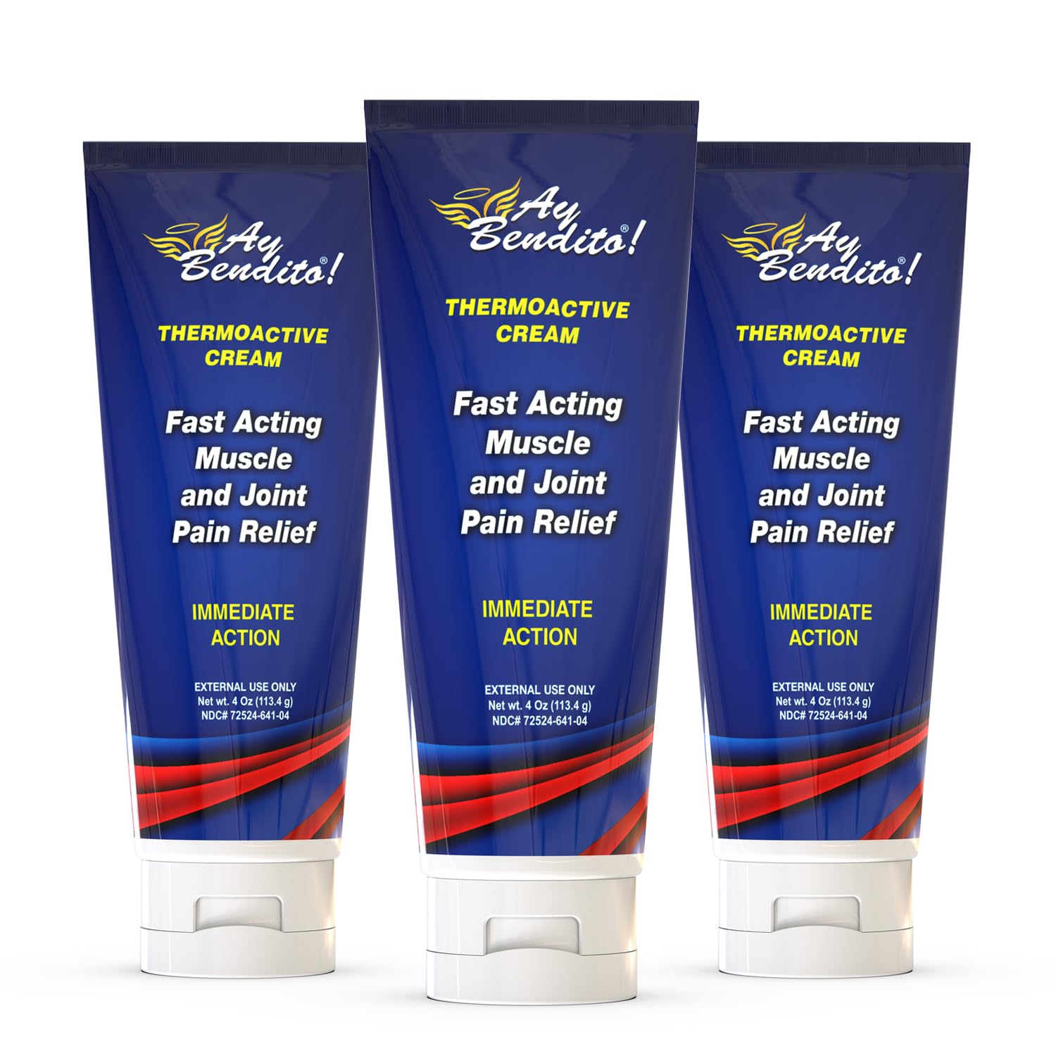 Ay Bendito! Thermoactive Cream, 4oz Tube, 3-Pack