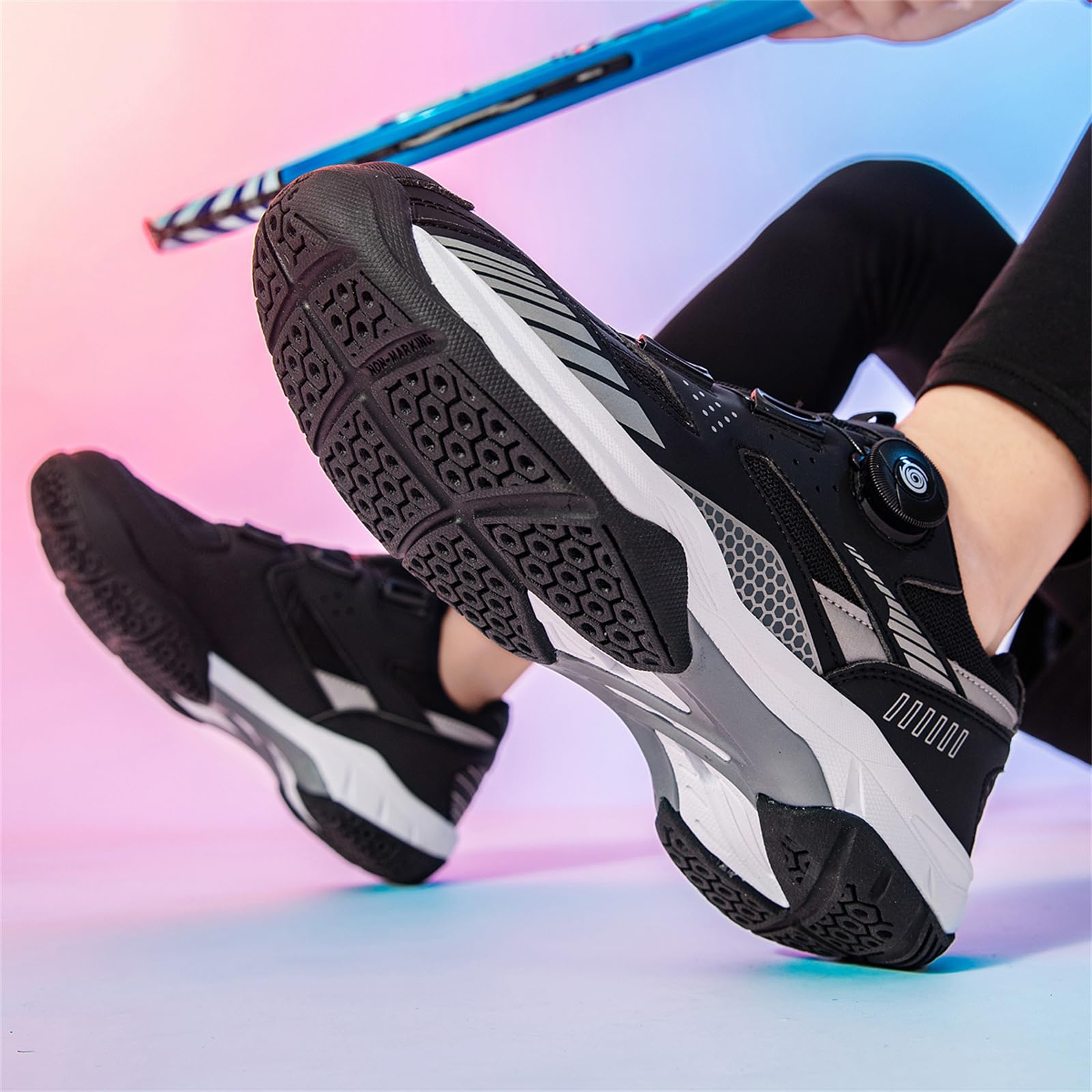 Chaussures De Badminton Chaussures De Tennis De Table Légères pour Hommes Femmes Baskets Tout-Terrain Non Marquantes Et Antidérapantes