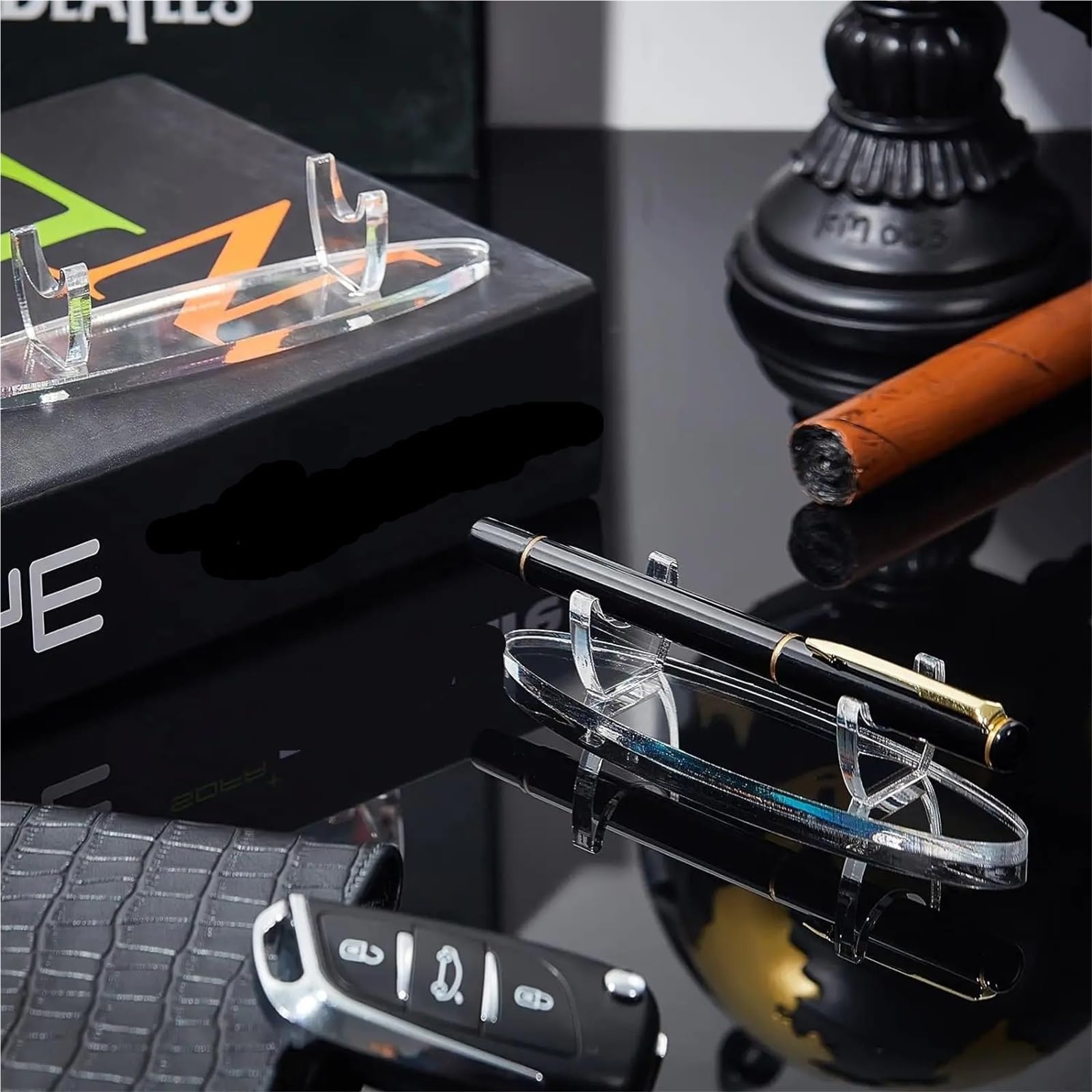 Expositor Vertical Para 7 Plumas Estilográficas: Almacenamiento Impreso En 3D Para Bolígrafos, Lápices, Pinceles Y Herramientas. - España